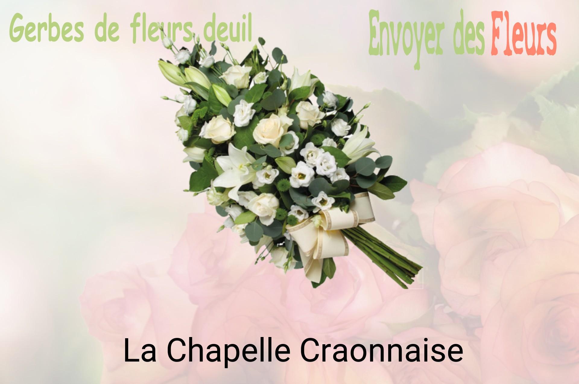 Gerbe de fleurs de deuil livrée à La Chapelle-Craonnaise